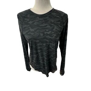 Lululemon Long Sleeve Sequoia Camo Deep Coal Blk 2